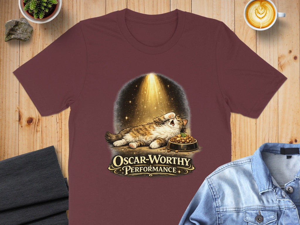 Oscar-Worthy Performance Cat Graphic T-Shirt