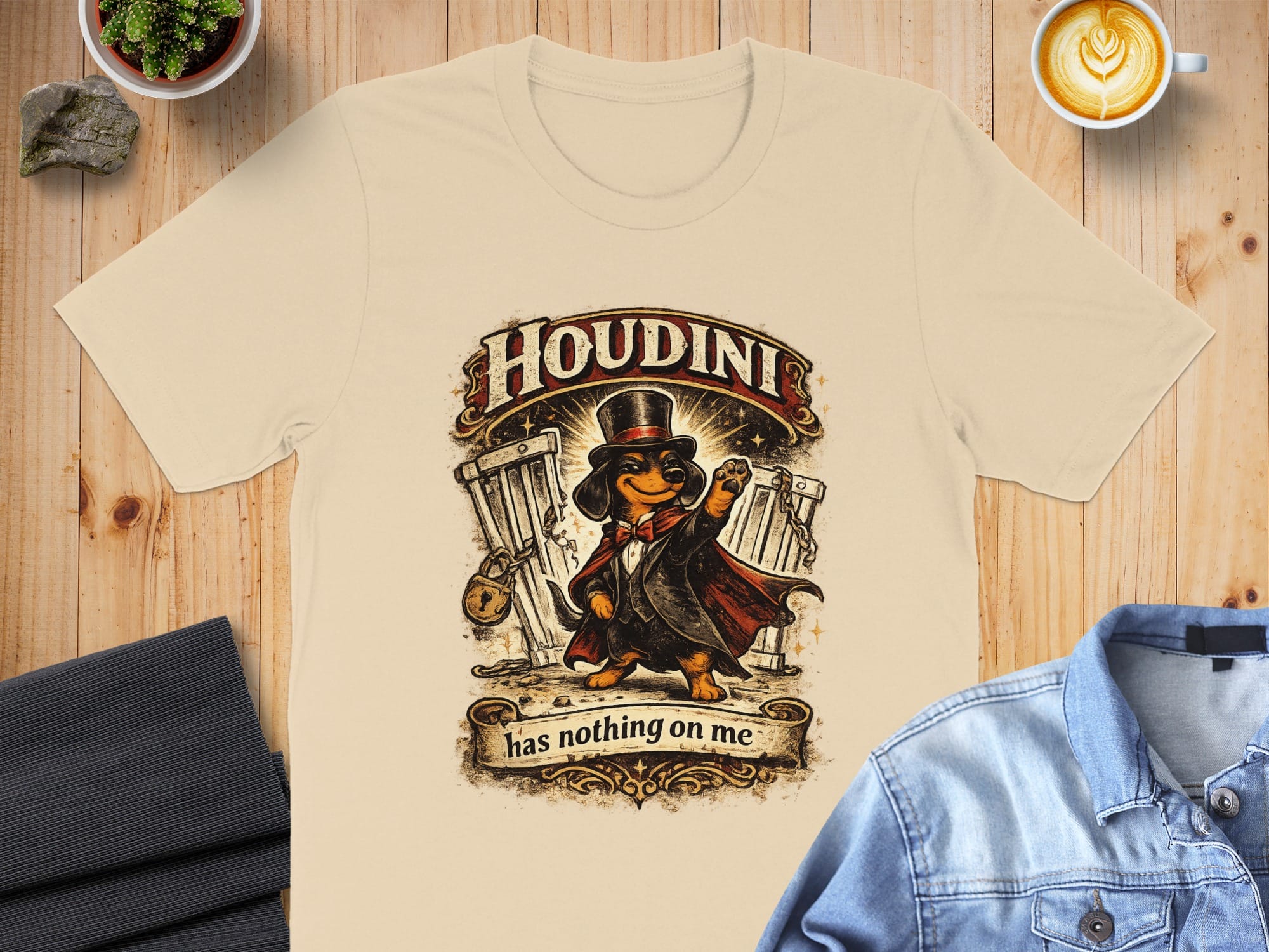 Houdini Has Nothing On Me Dog Magician T-Shirt