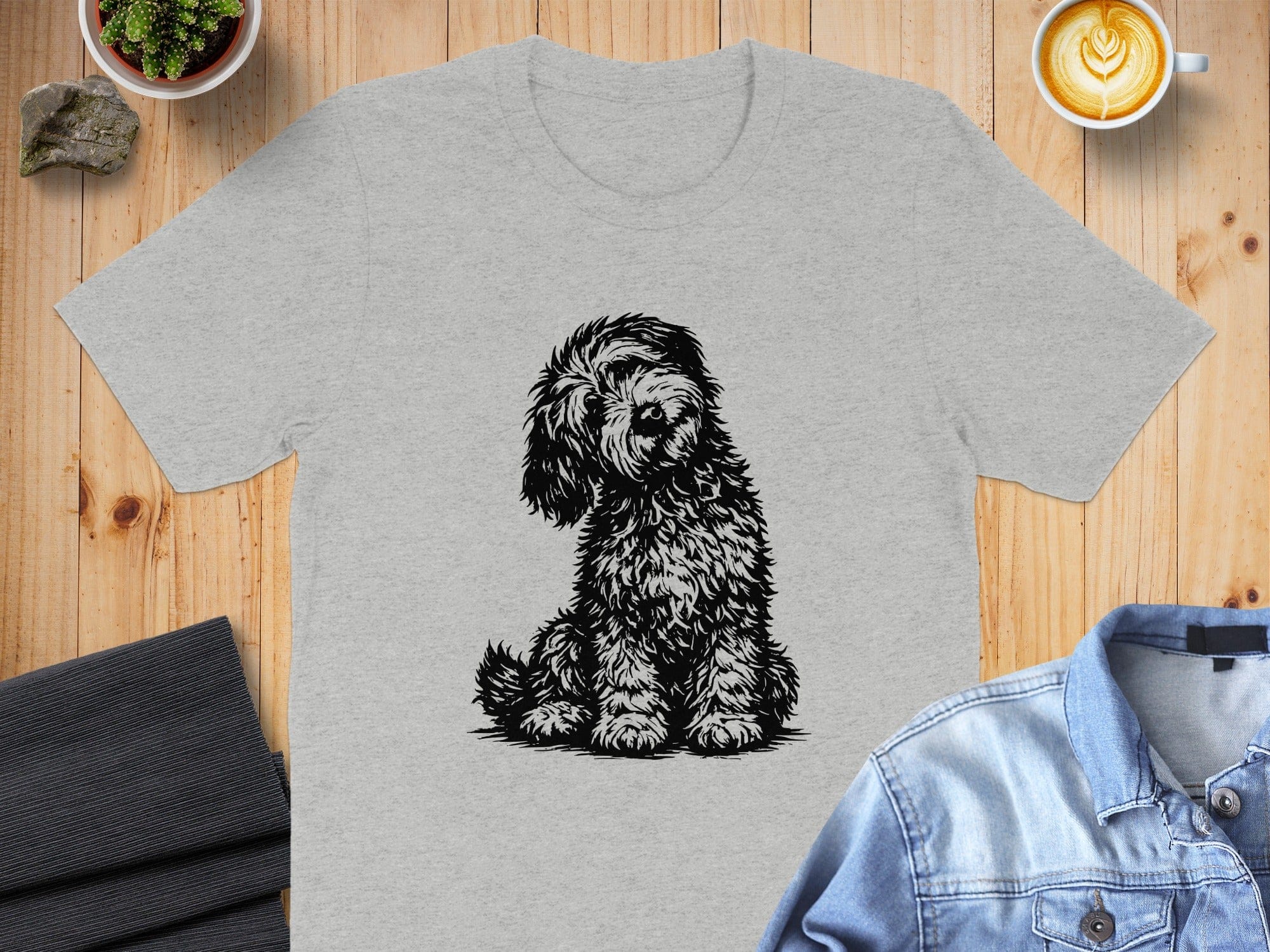 Cute Shaggy Dog Graphic Design Funny T-shirt Product