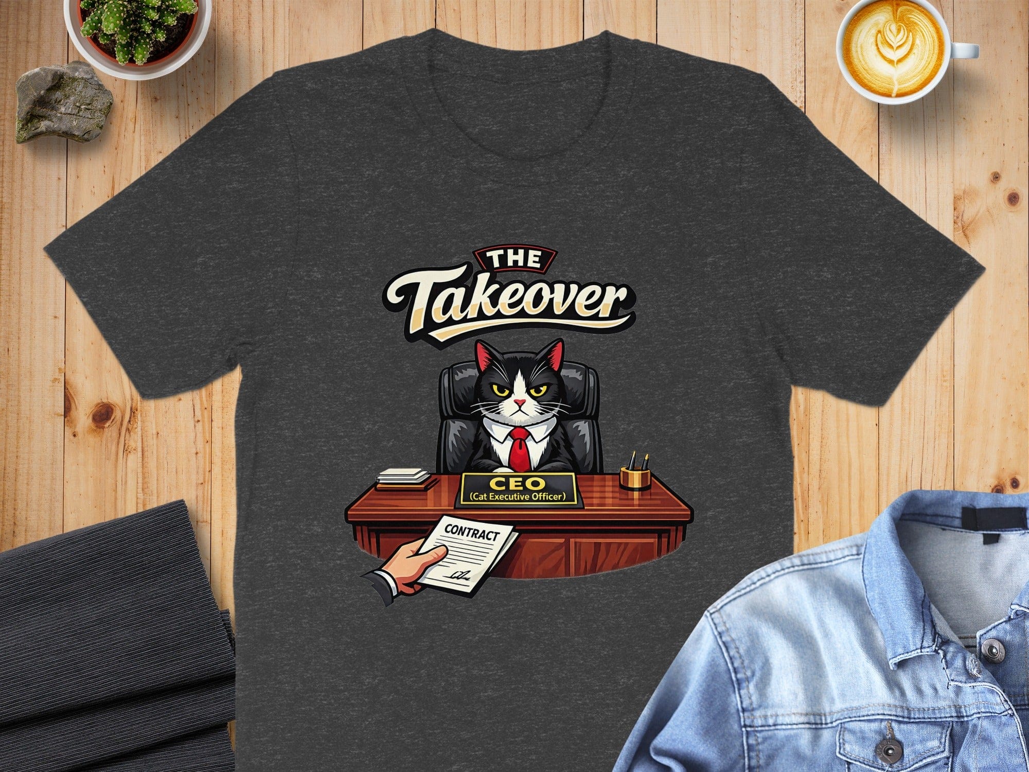 The Takeover CEO Cat Executive Officer Graphic T-shirt