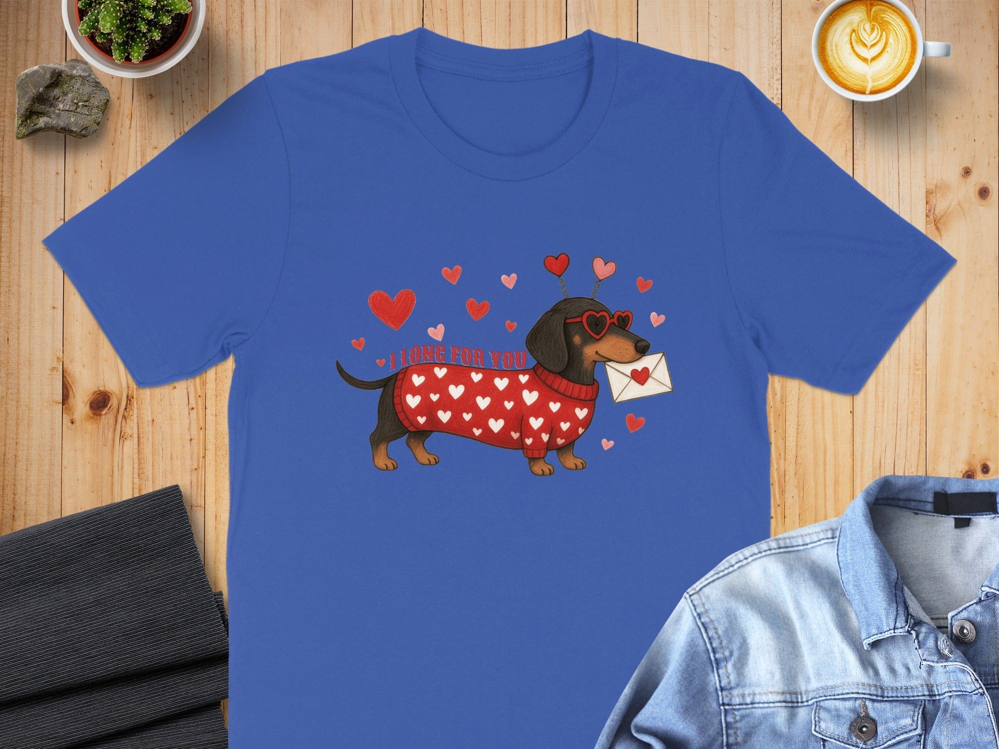 I Long For You Dachshund Heart Shirt Valentine's Day