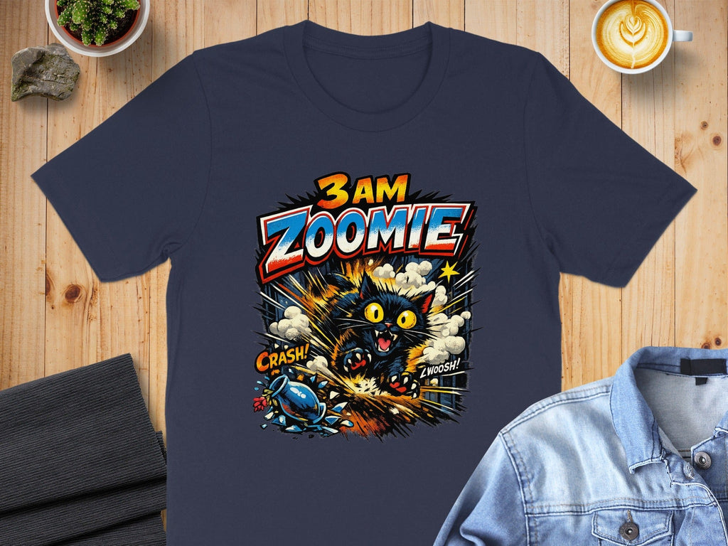 3AM Zoomie Crash Zwoosh Cartoon Cat T-Shirt