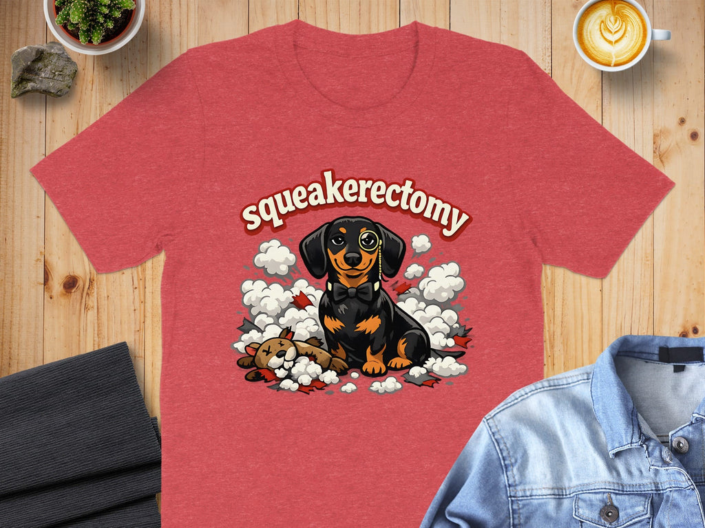Squeakerectomy Cute Dachshund Graphic Tee Shirt