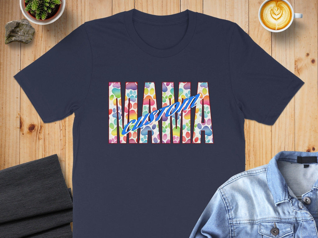 Colorful Custom Mama Graphic Print T-shirt product type