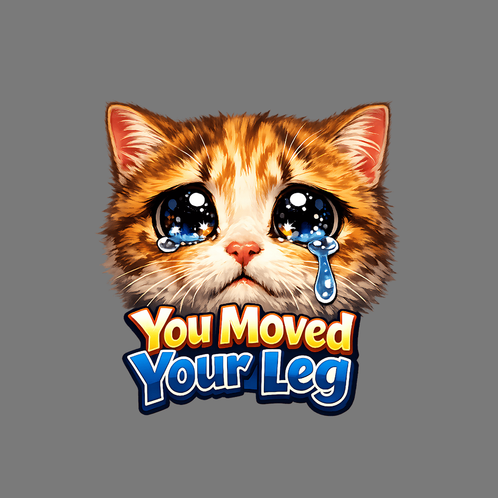 You Moved Your Leg Adorable Cat Graphic Design