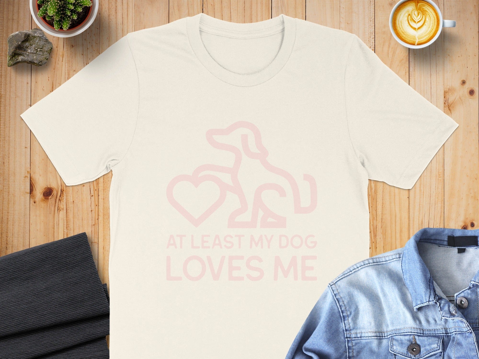 At Least My Dog Loves Me Printed Shirt