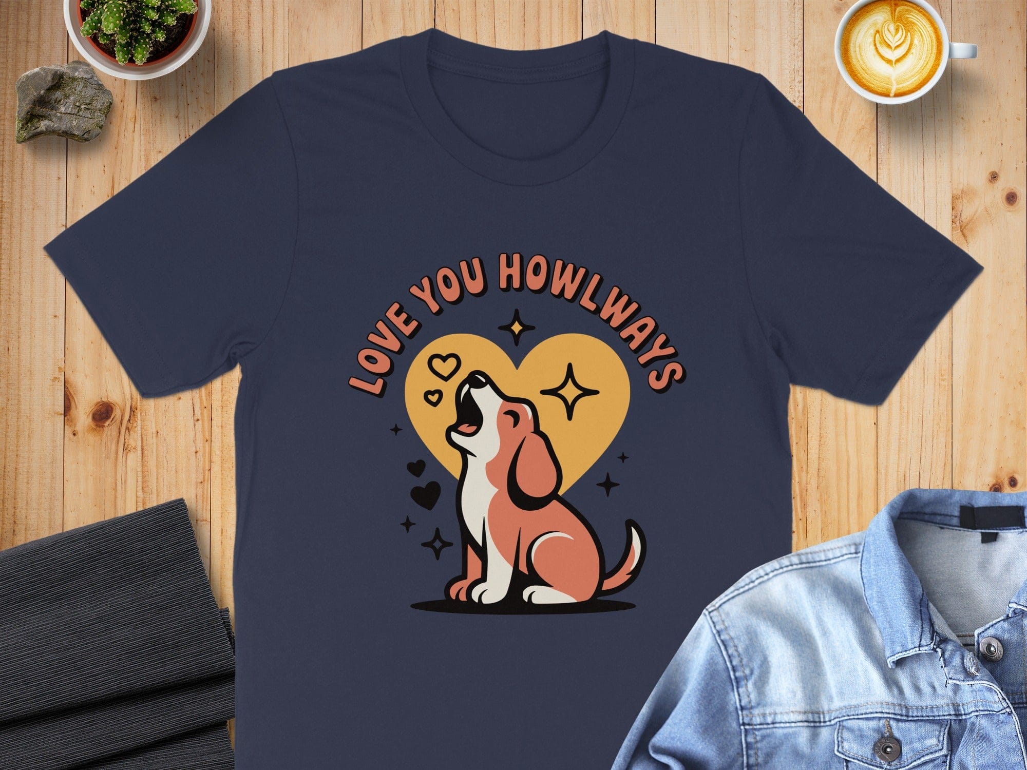 Love You Howlways Cute Dog Design Graphic Tee