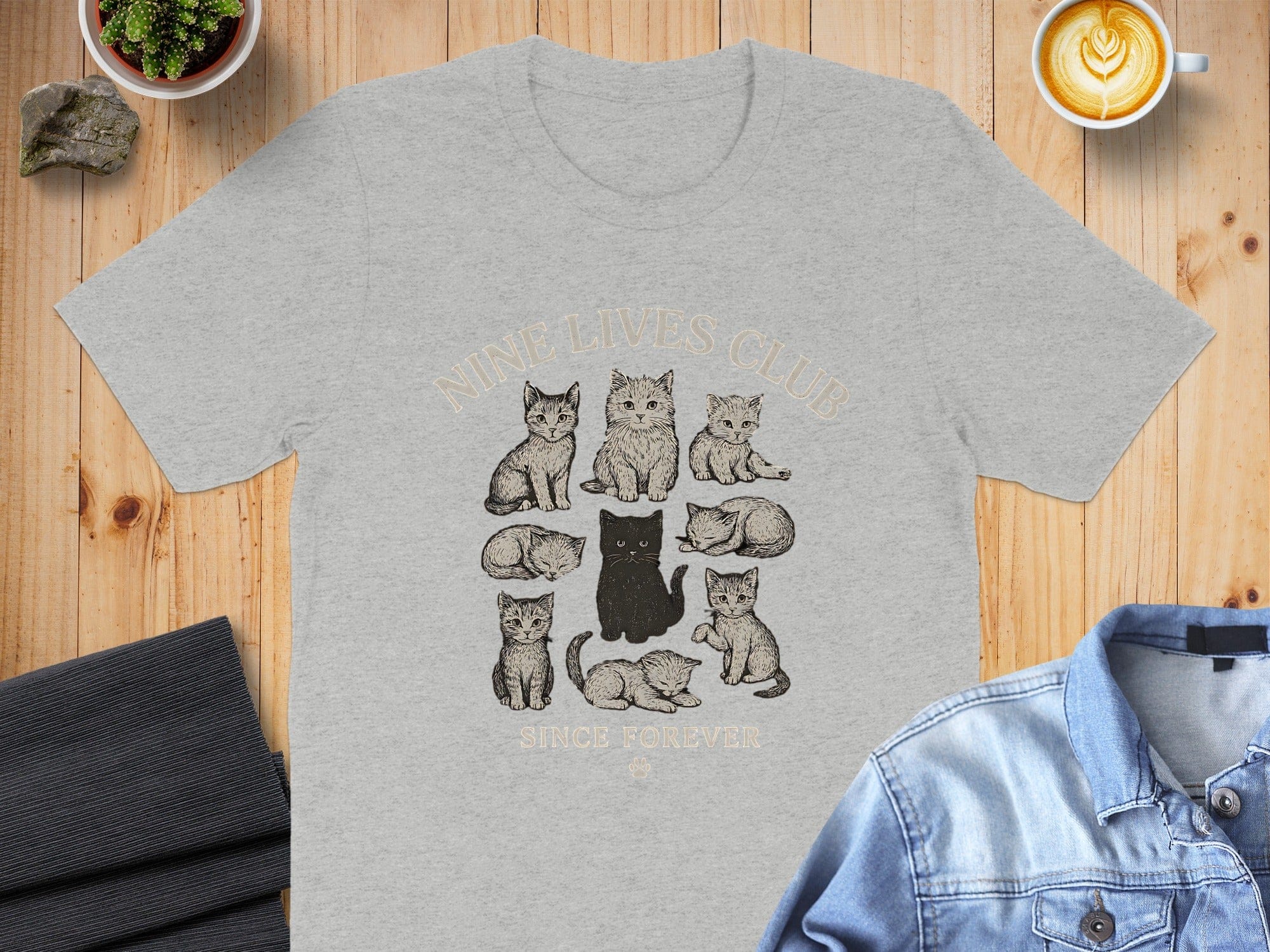 Nine Lives Club Since Forever Cat Lover T-Shirt