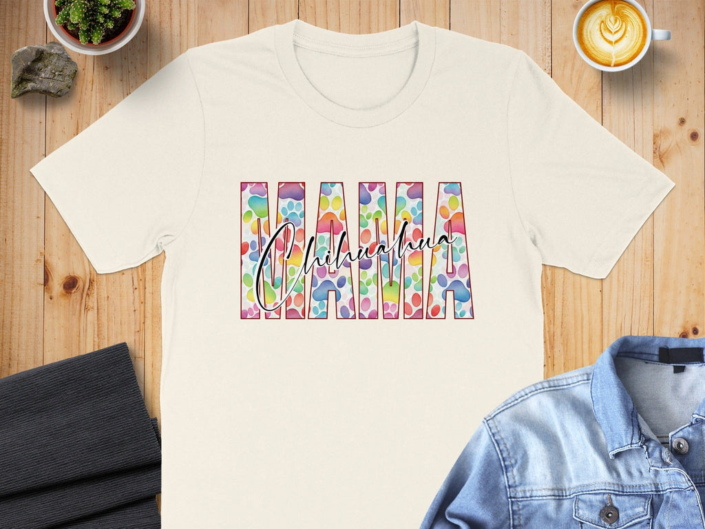 Mama Children's Names Colorful Paws T-Shirt