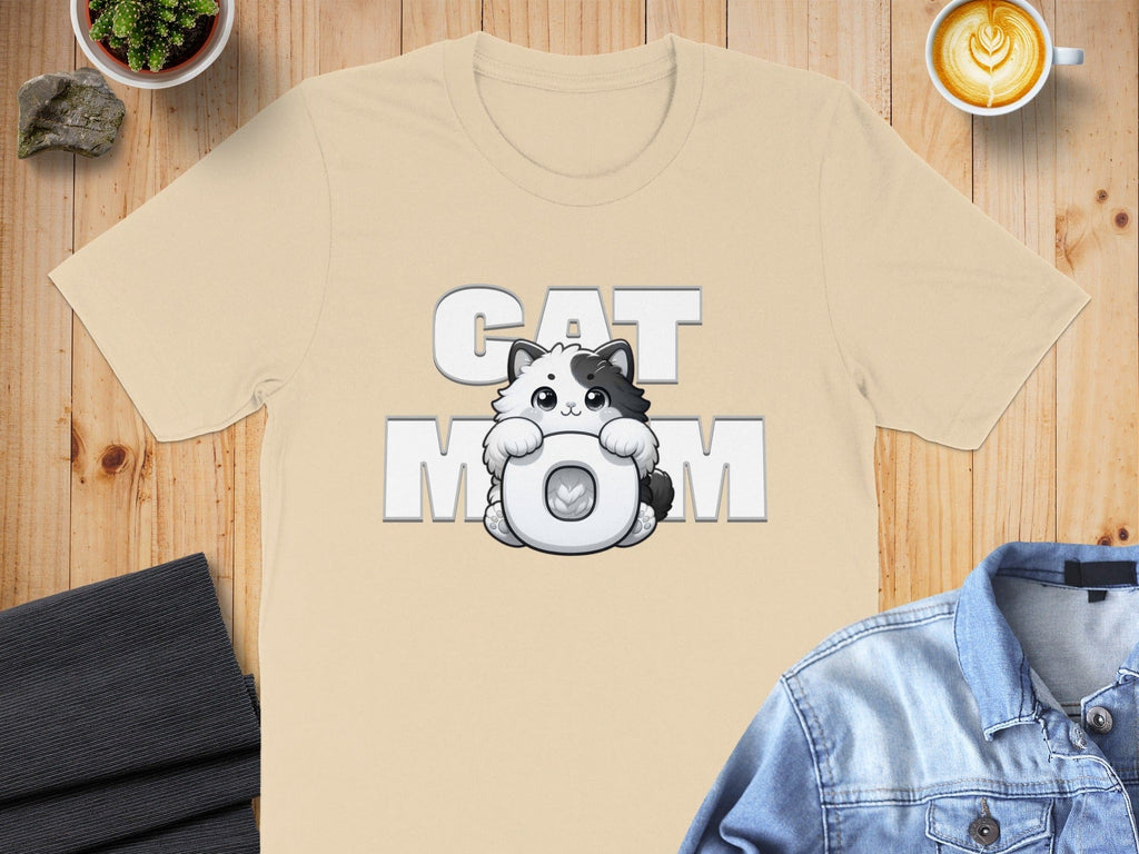 Cute Cat Mom Graphic Tee for Animal Lovers