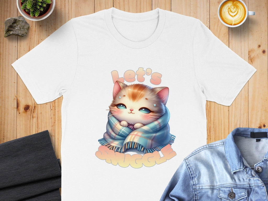 Let's Snuggle Cute Cat T-Shirt Graphic Design