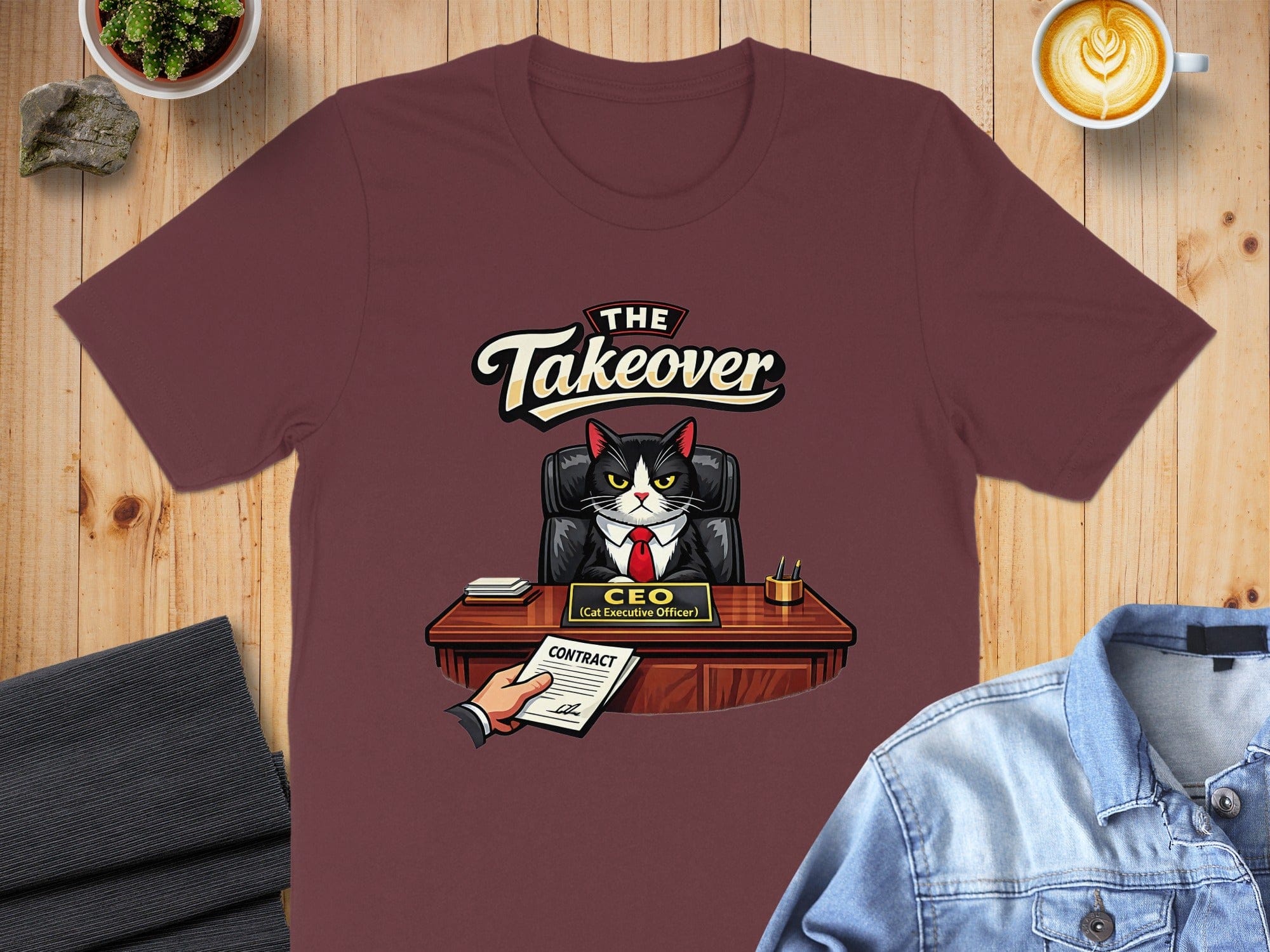The Takeover CEO Funny Cat Executive Officer T-Shirt