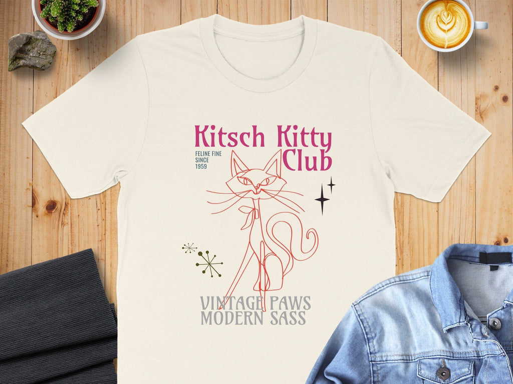 Kitsch Kitty Club Vintage Paws Modern Sass T-shirt