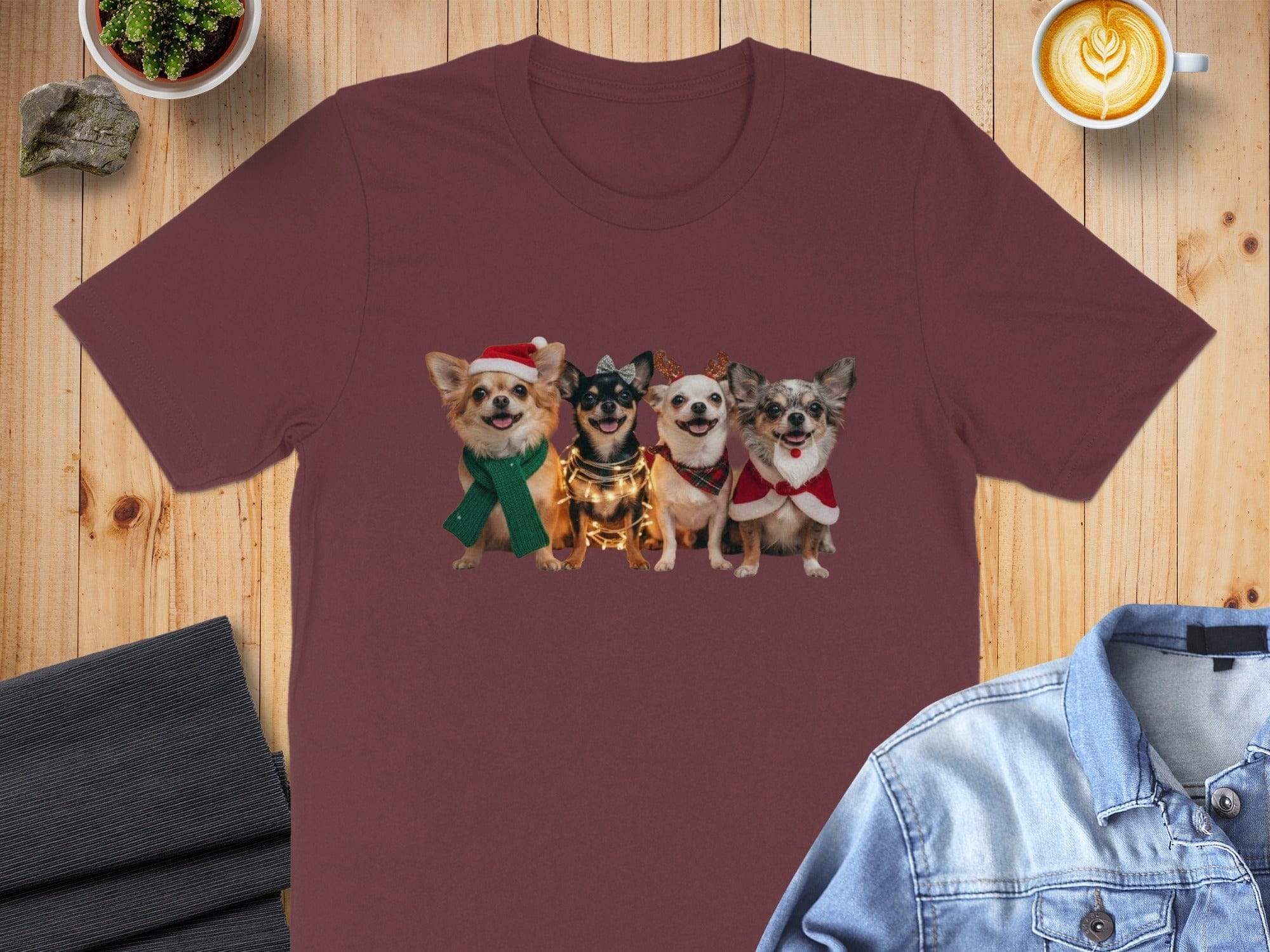 Cute Chihuahuas Holiday Themed Graphic Tee