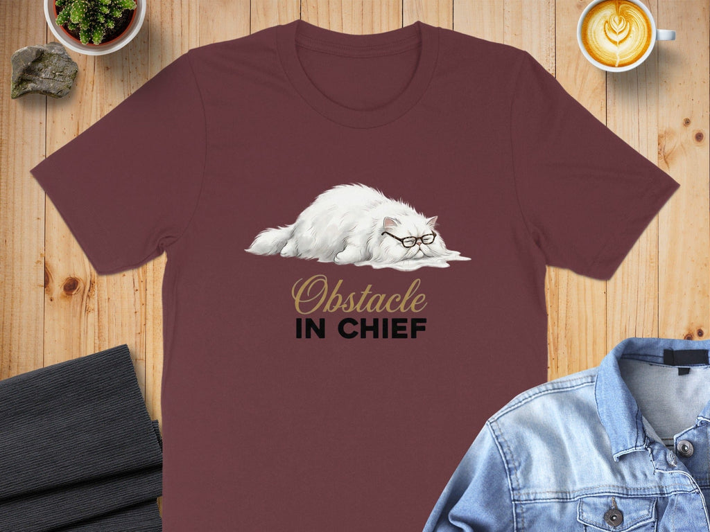 Obstacle In Chief Persian Cat T-Shirt