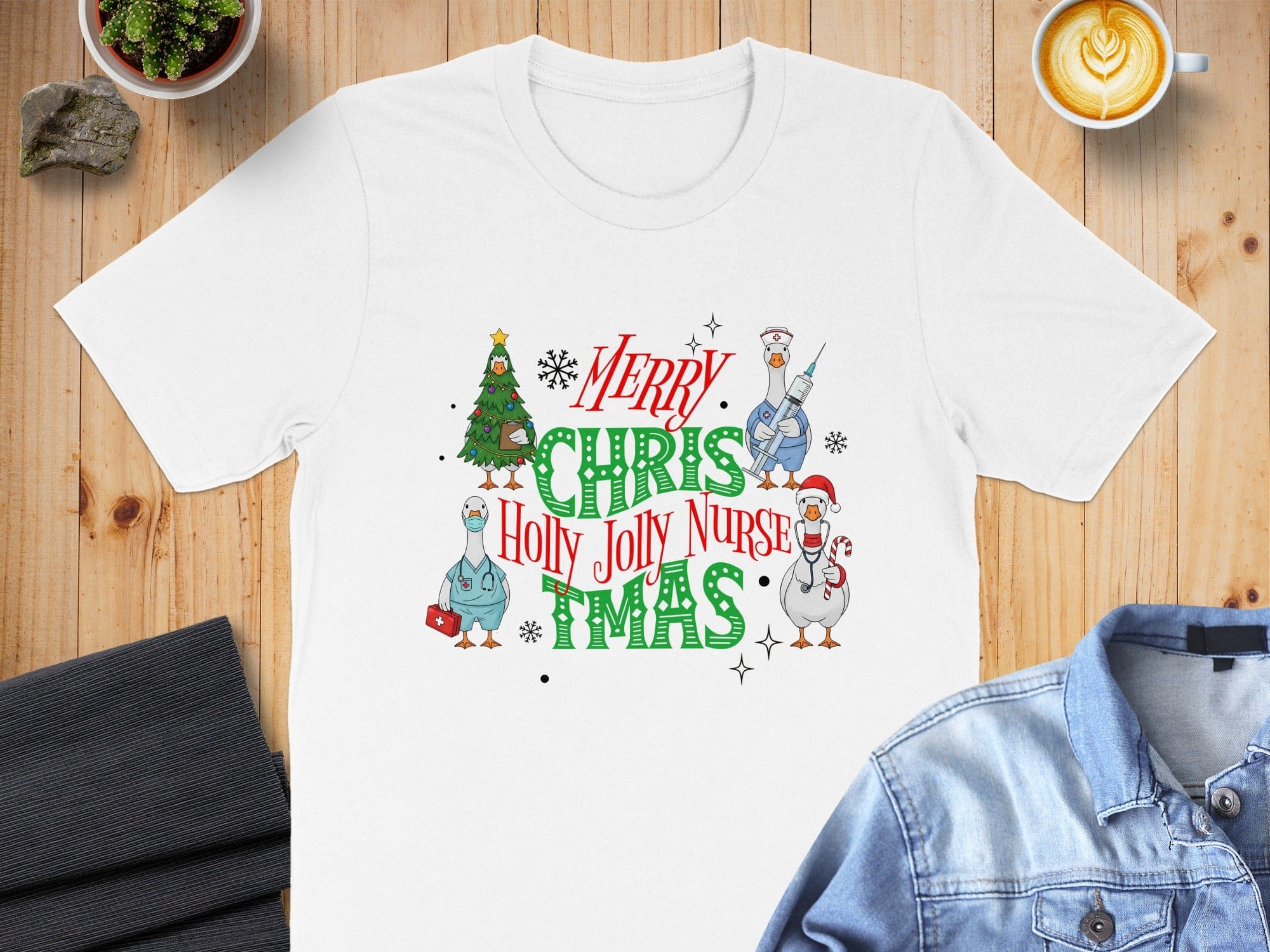 Merry Chris Holly Jolly Nurse Xmas T-shirt