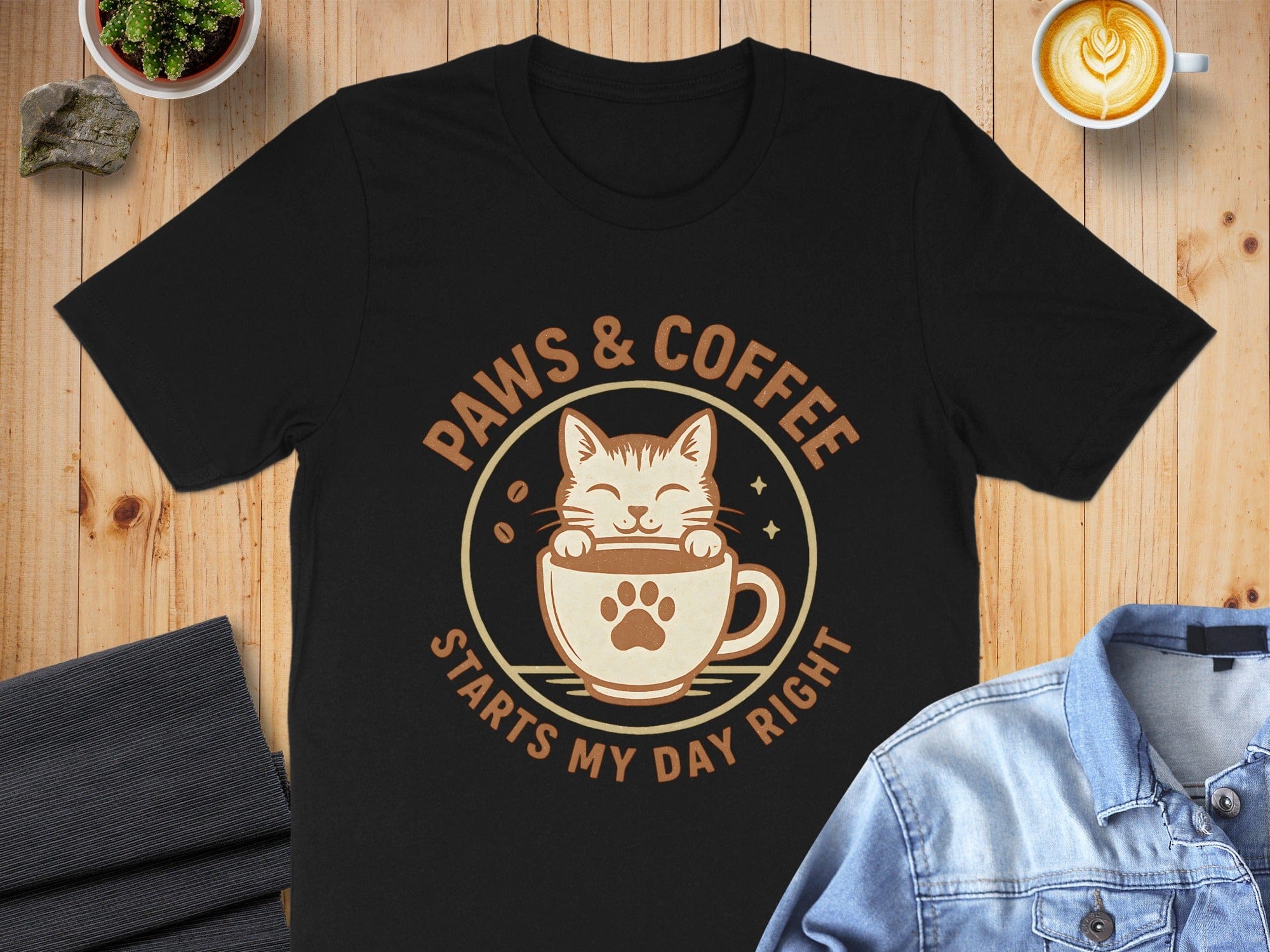 Paws & Coffee Starts My Day Right Shirt Product