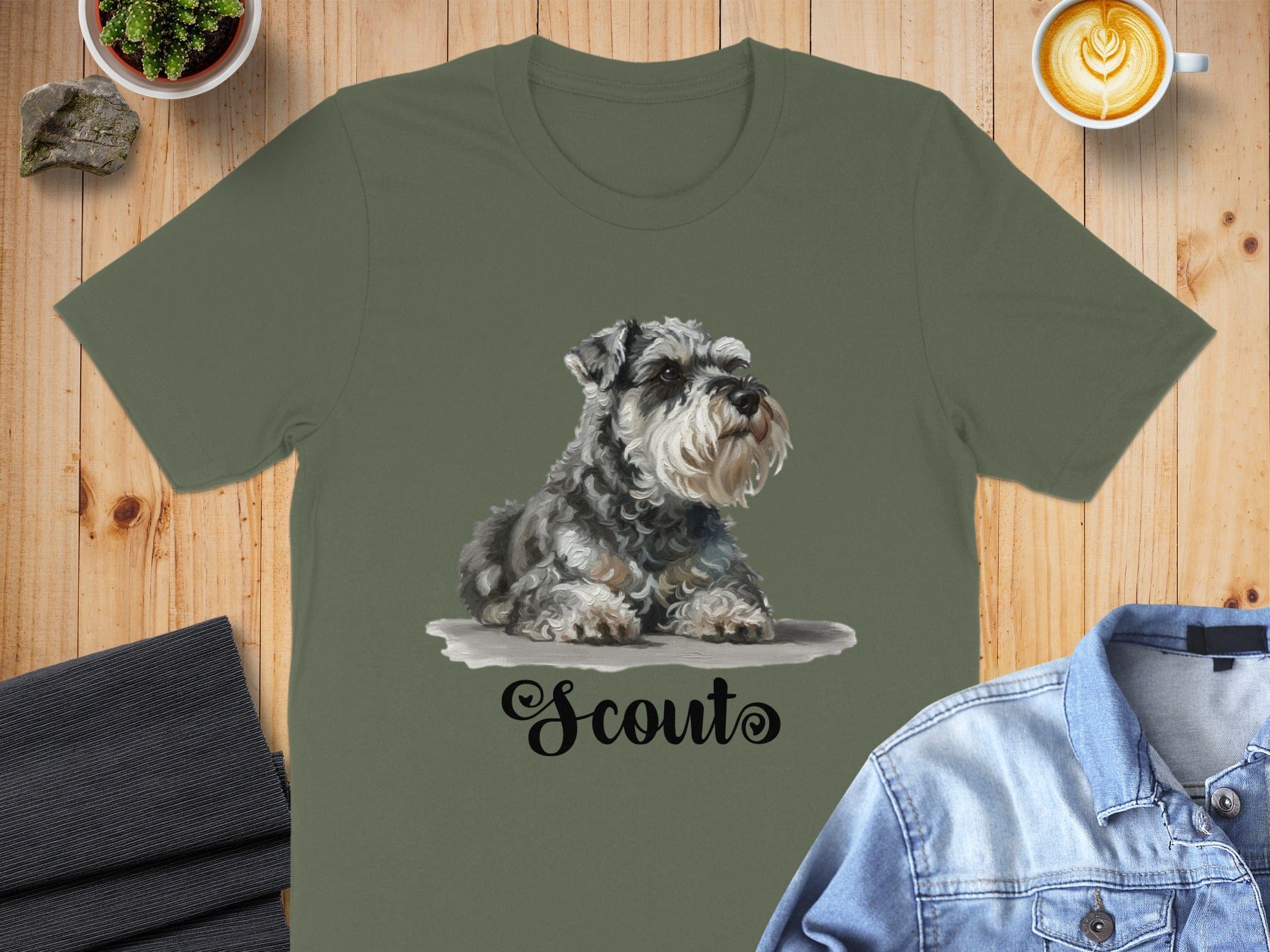 Scout Schnauzer Dog Graphic T-Shirt