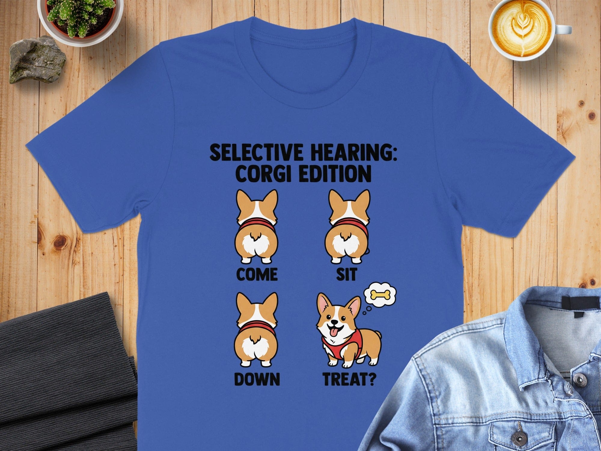 Selective Hearing Corgi Edition Funny Graphic T-shirt