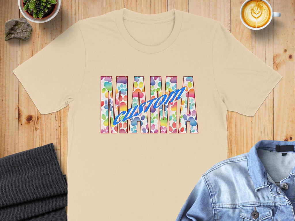 Custom Mama Graphic T-Shirt with Colorful Text