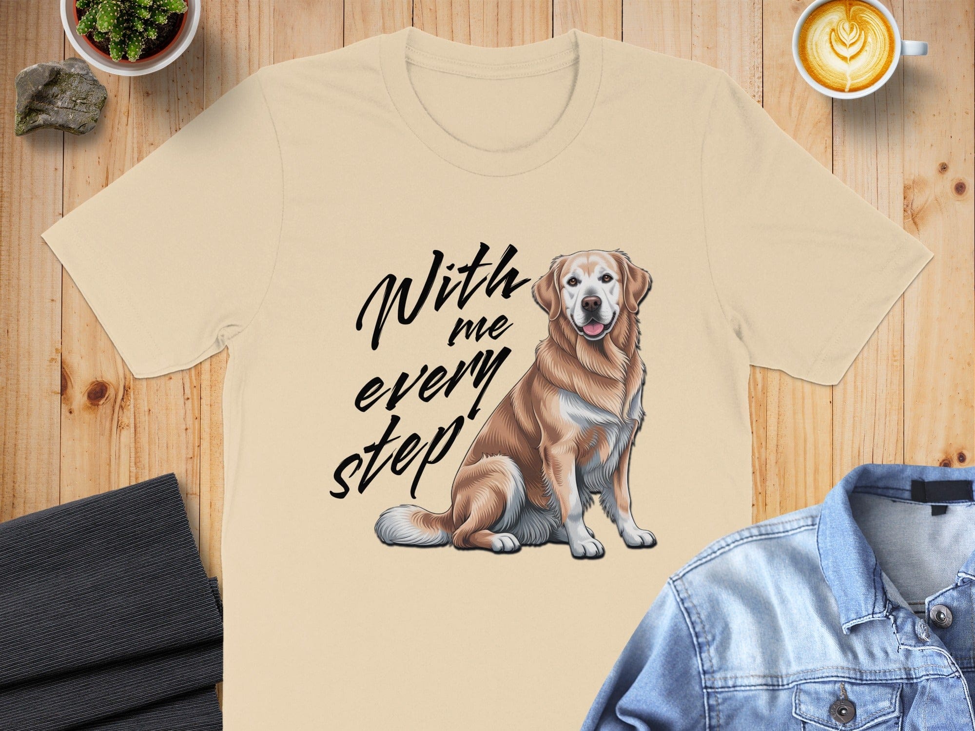 With Me Every Step Dog T-Shirt