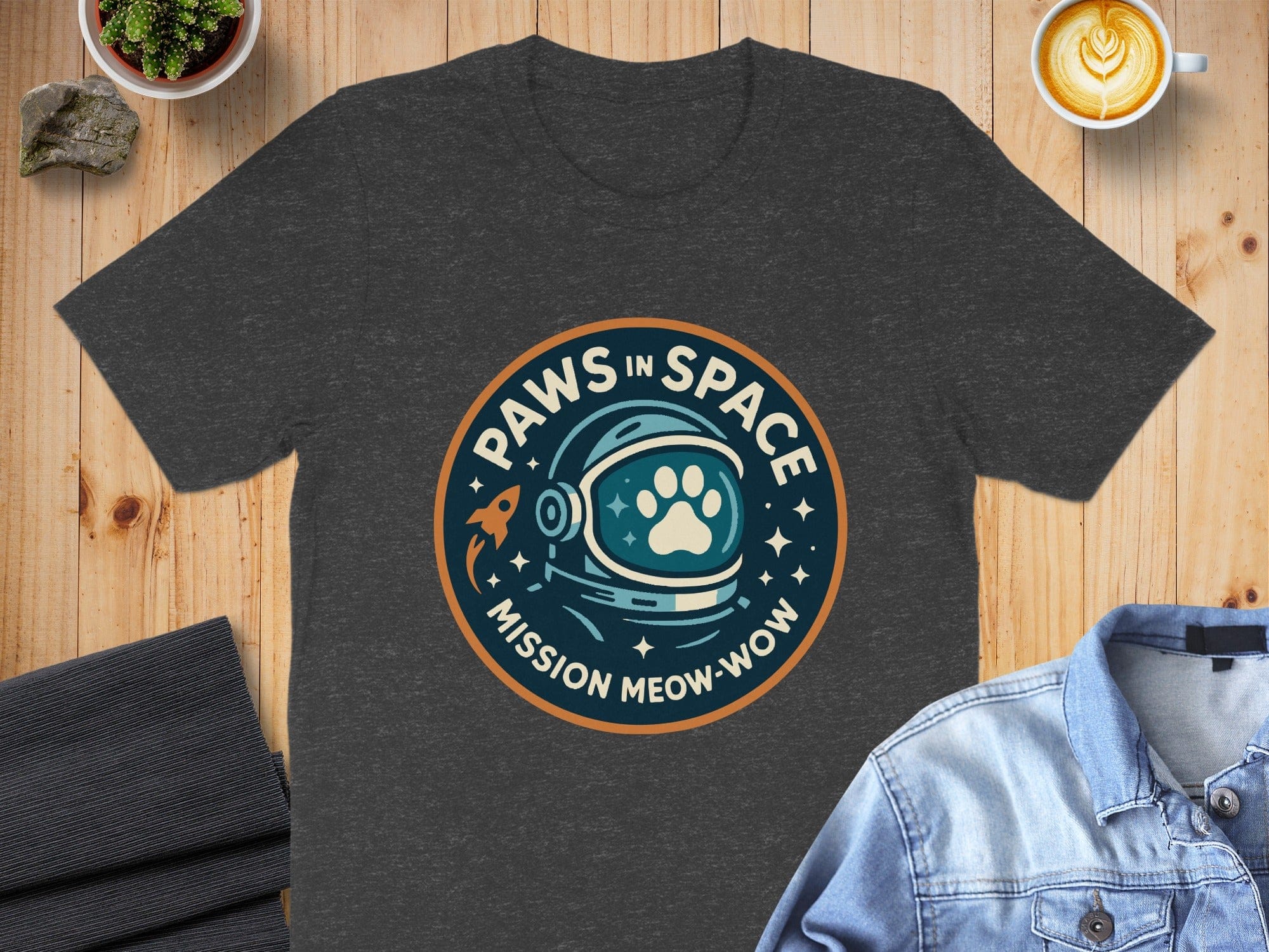 Paws in Space Mission Meow-Wow Graphic Tee product