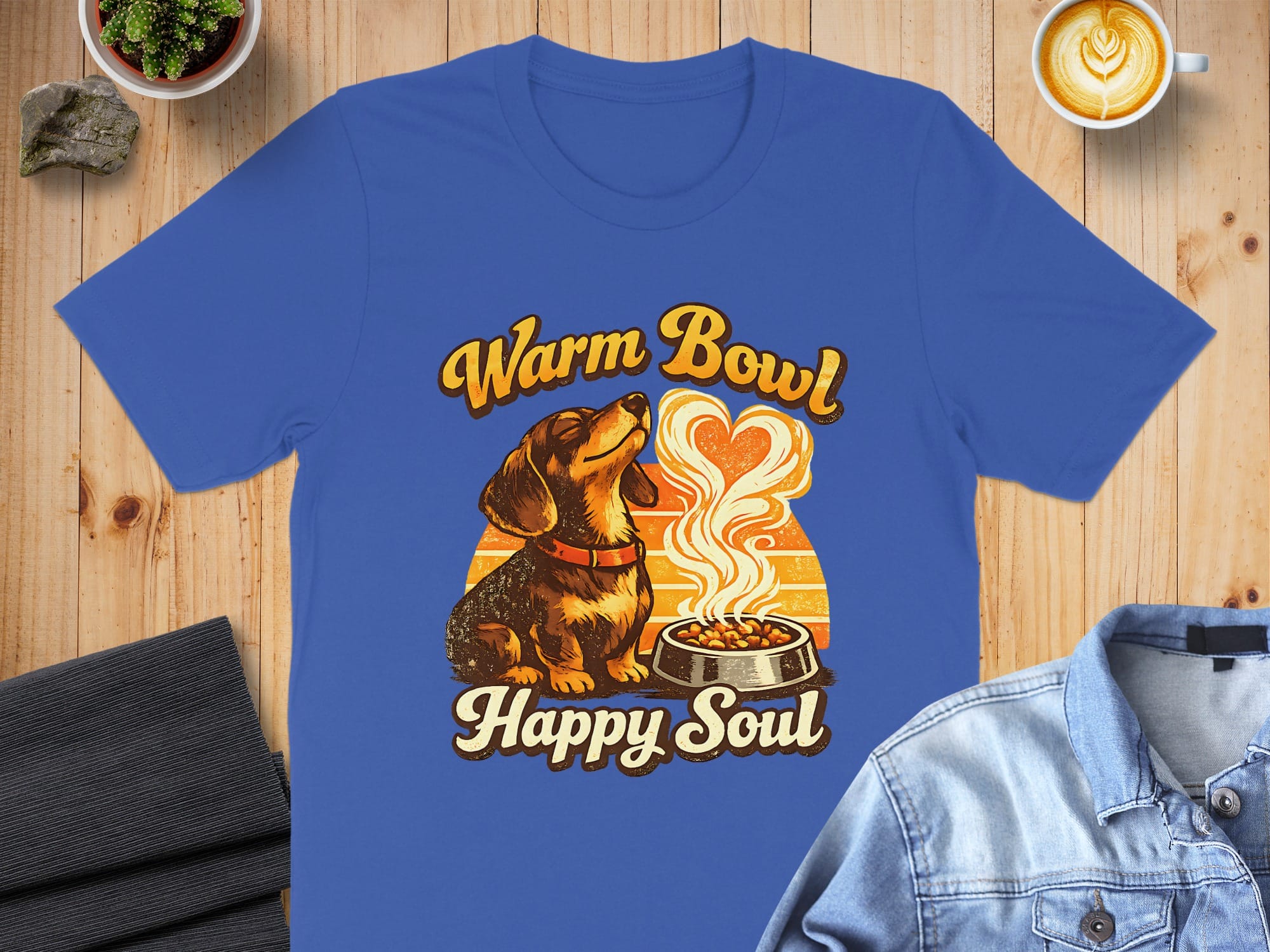Warm Bowl Happy Soul Dachshund Dog Lover Shirt