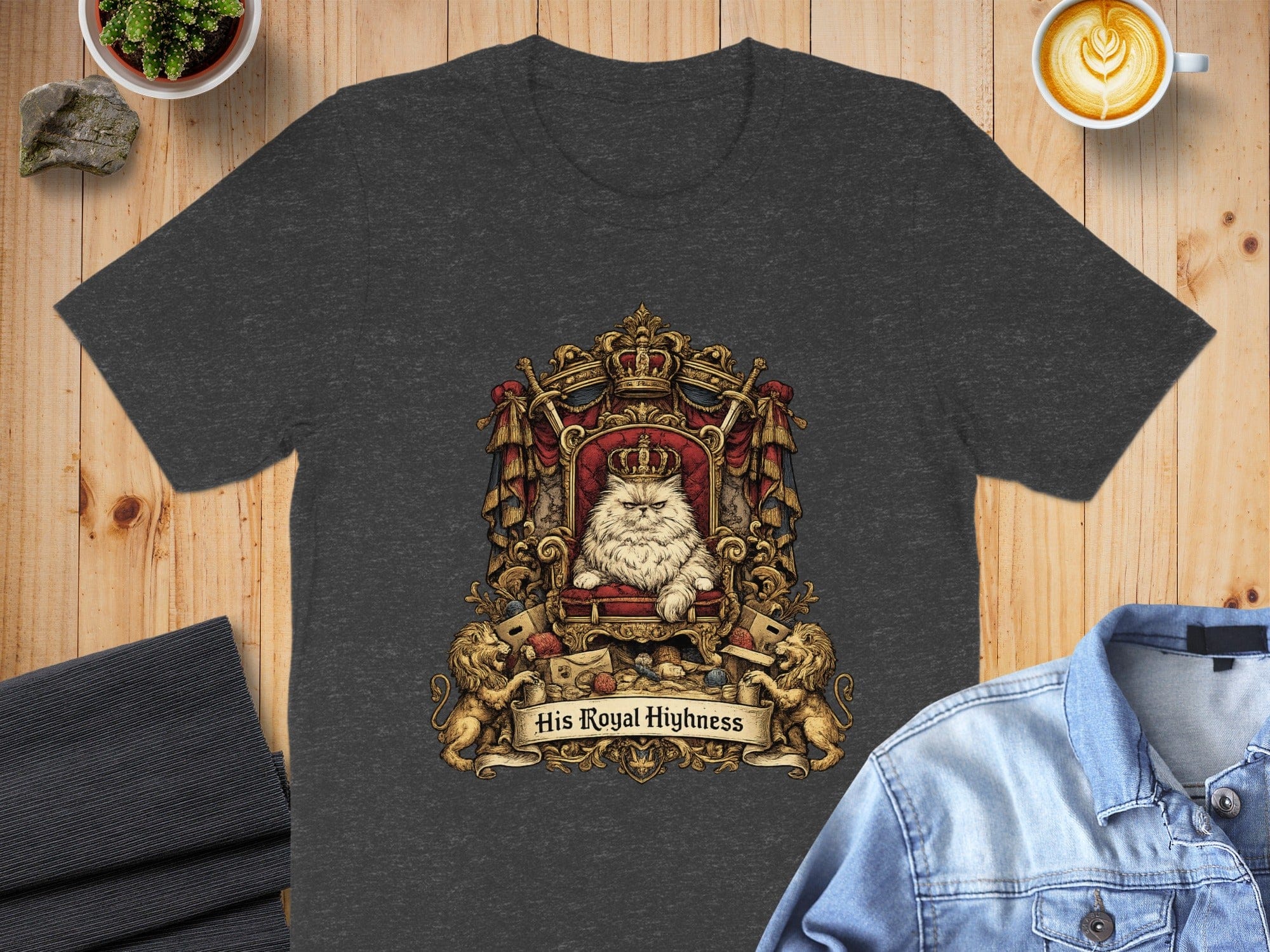 His Royal Highness Cat Graphic Design T-Shirt