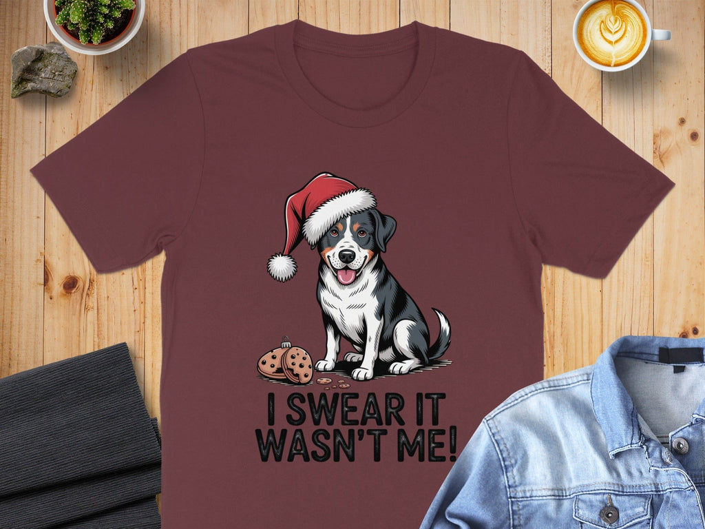Christmas Dog I Swear It Wasn't Me T-shirt for Holiday