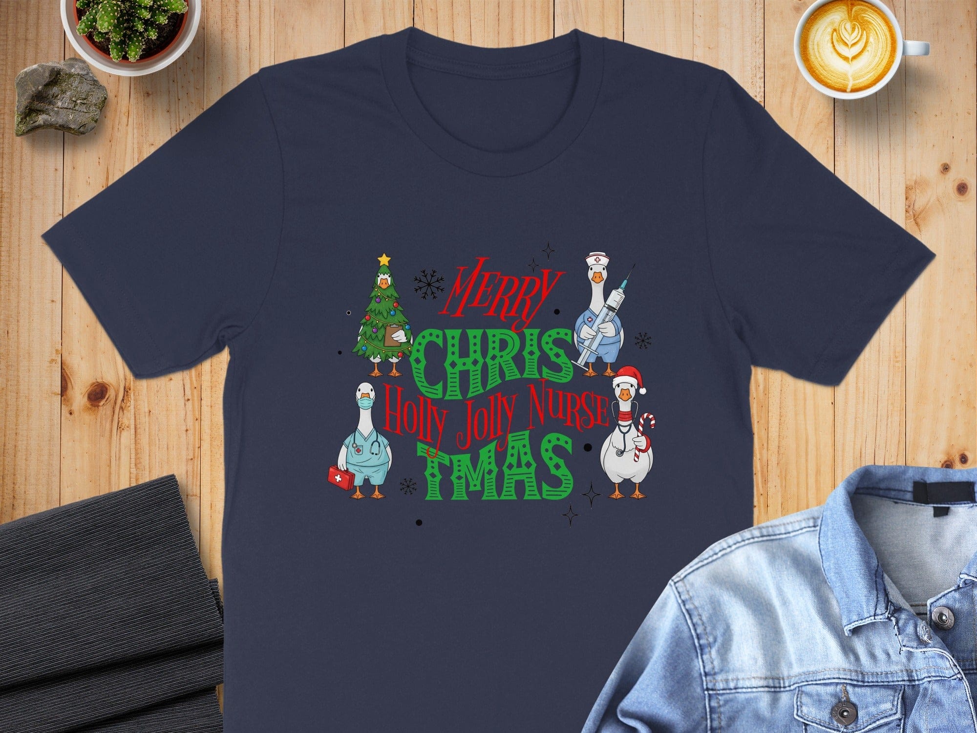 Merry Chris Holly Jolly Nurse Xmas T-shirt