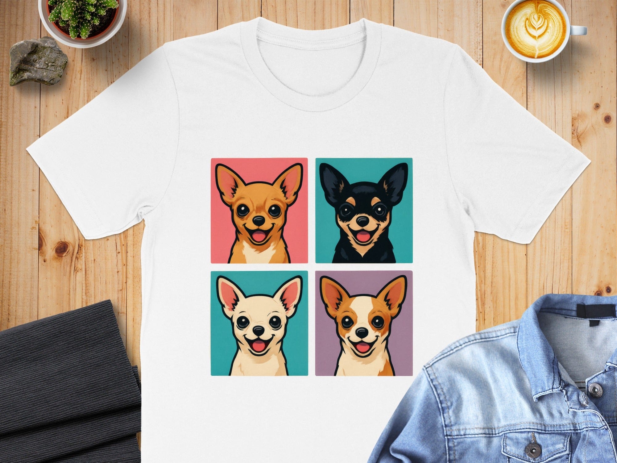 Cute Chihuahua Graphic Design Art T-shirt