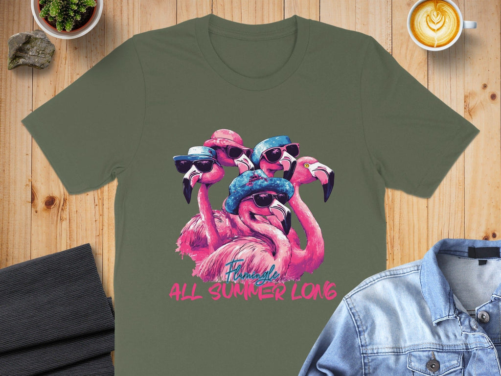 Flamingo All Summer Long Fun Graphic T-shirt