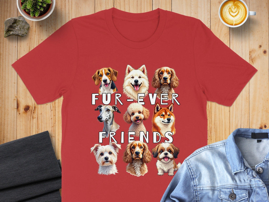 Fur-Ever Friends Cute Dog Faces T-shirt