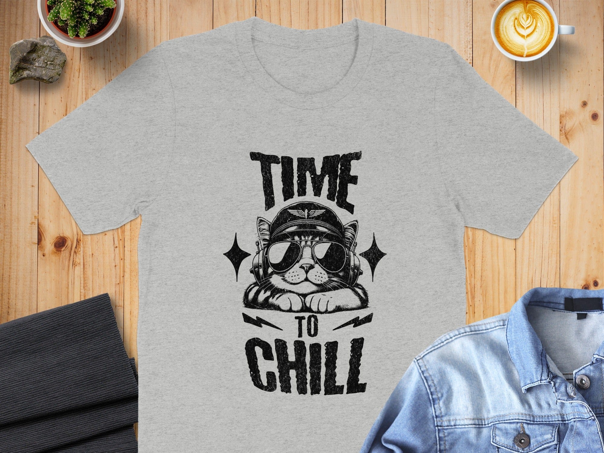 Time to Chill Cool Cat Graphic T-Shirt