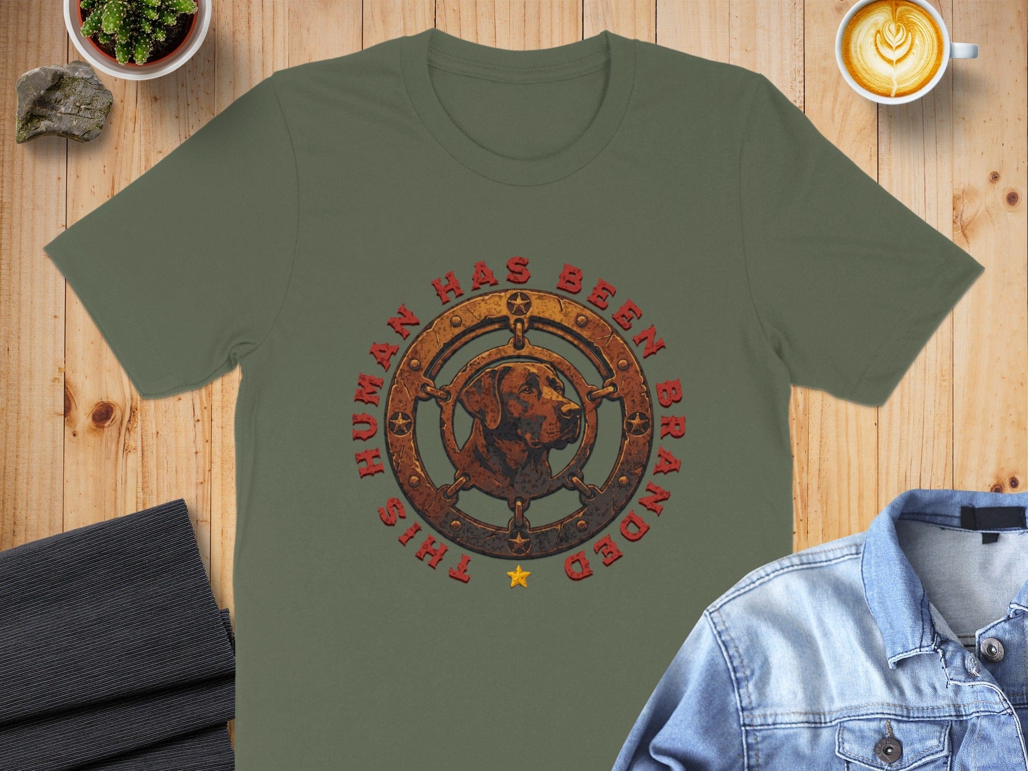This Human Has Been Branded Dog Graphic T-Shirt