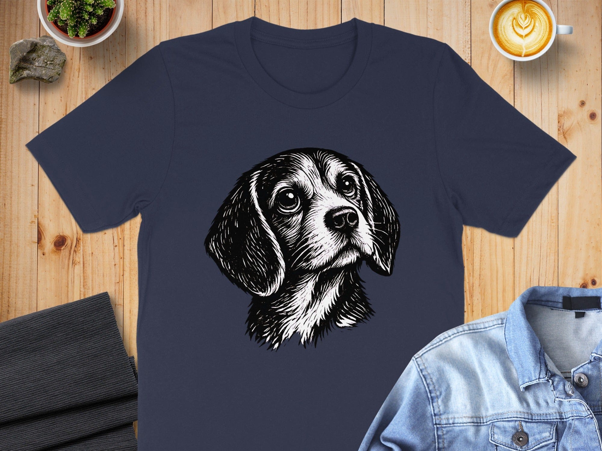 Detailed Dog Sketch Art Design T-shirt Product