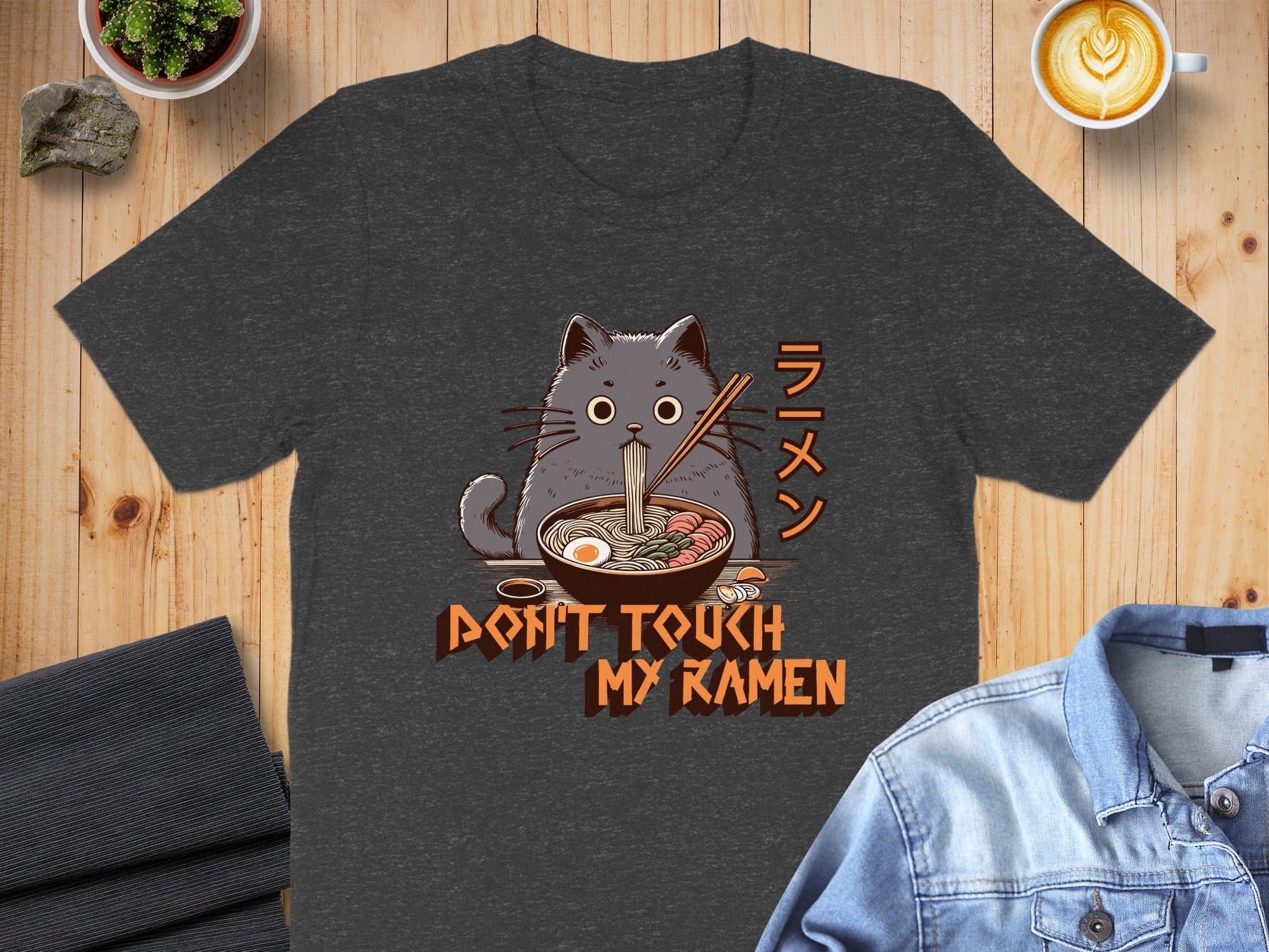 Cute Cat with Ramen Don't Touch My Ramen Shirt