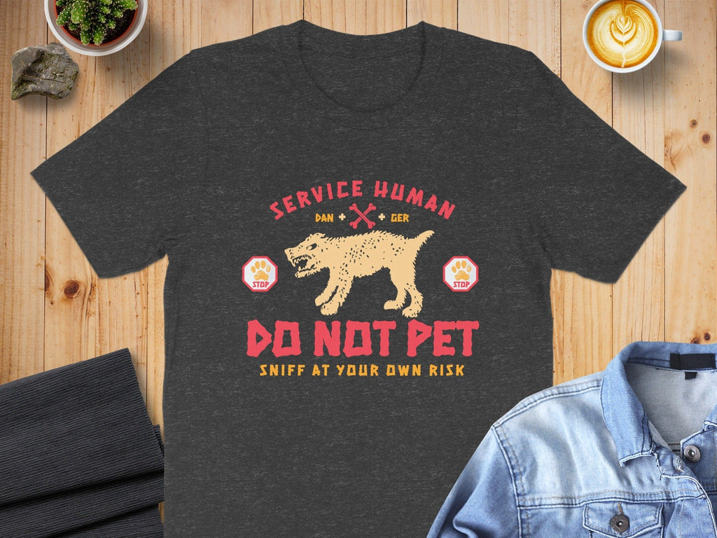 Funny Service Human Do Not Pet Graphic T-Shirt