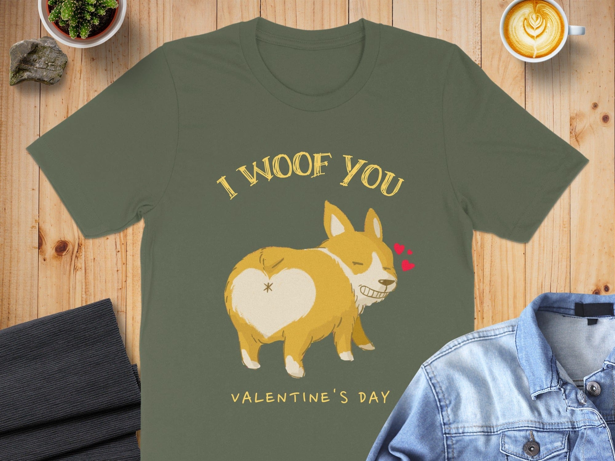 I Woof You Valentine's Day Cute Dog Graphic Shirt