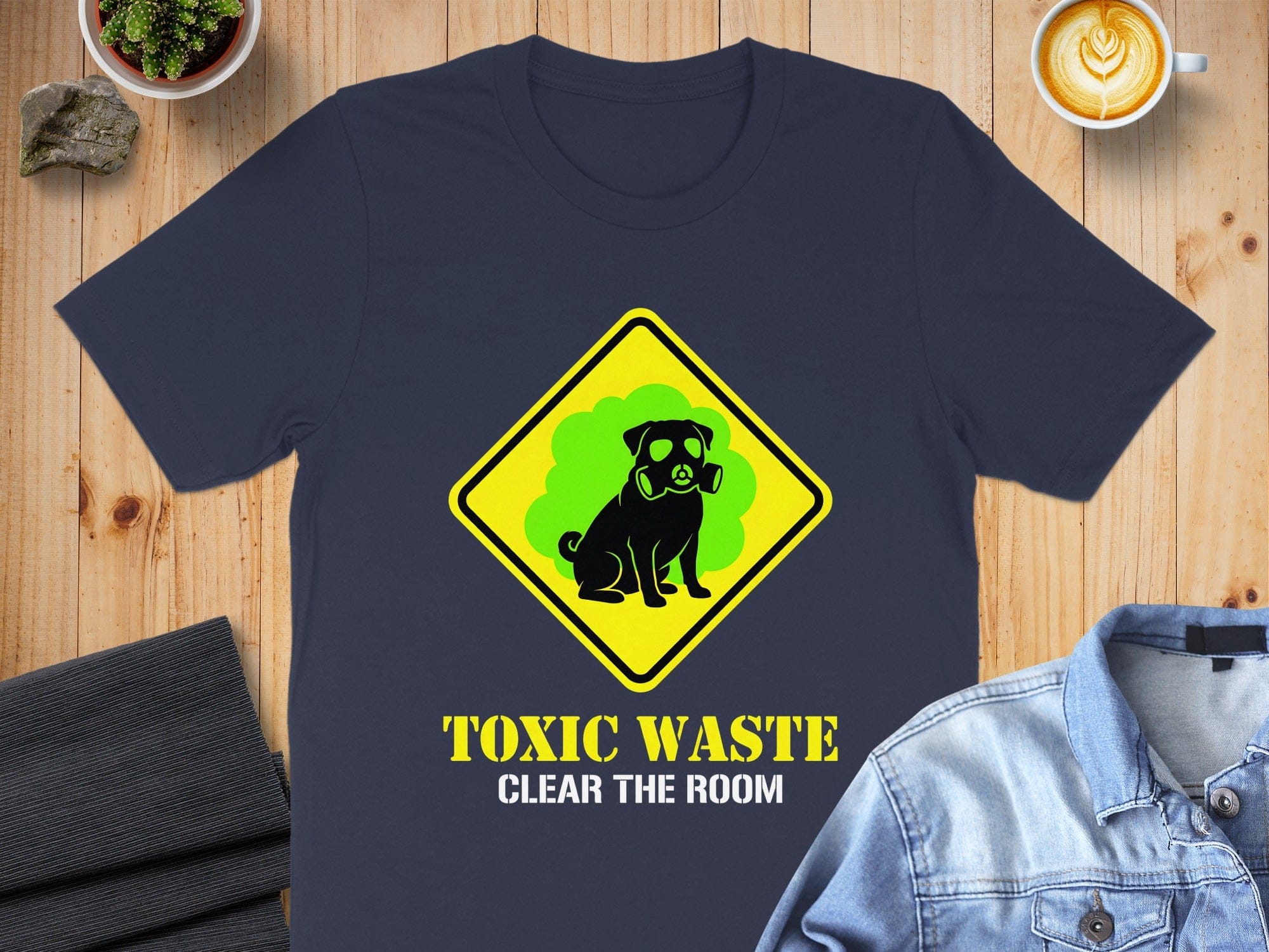 Toxic Waste Clear The Room Dog Design T-shirt