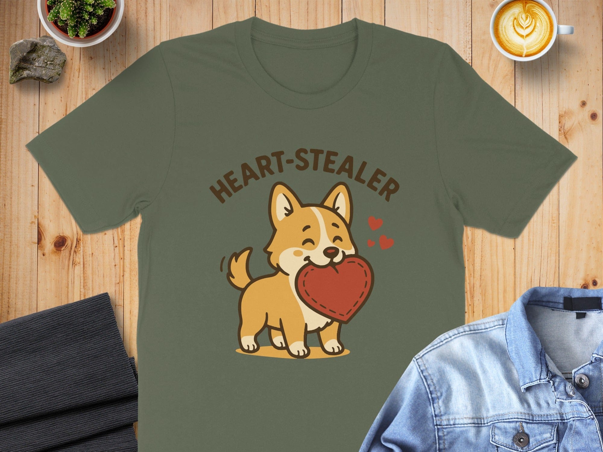Adorable Heart-Stealer Dog Lover Graphic T-shirt