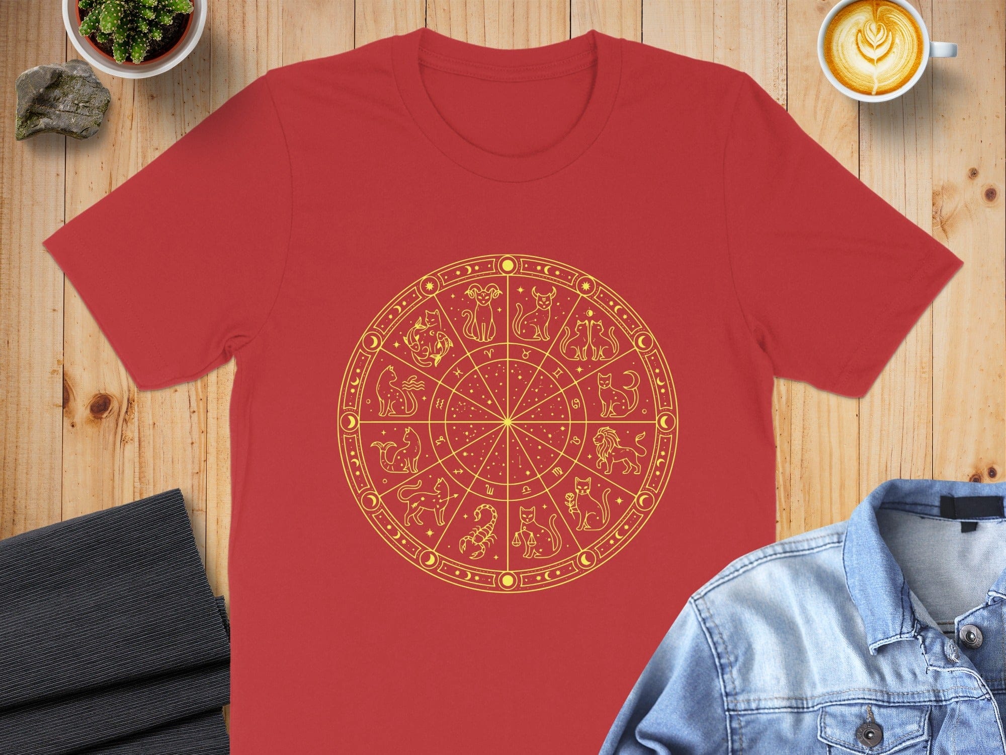 Zodiac Signs Circle Astrology Design Shirt