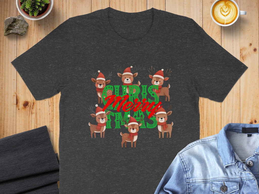 Stylish Merry Christmas Reindeer Shirt