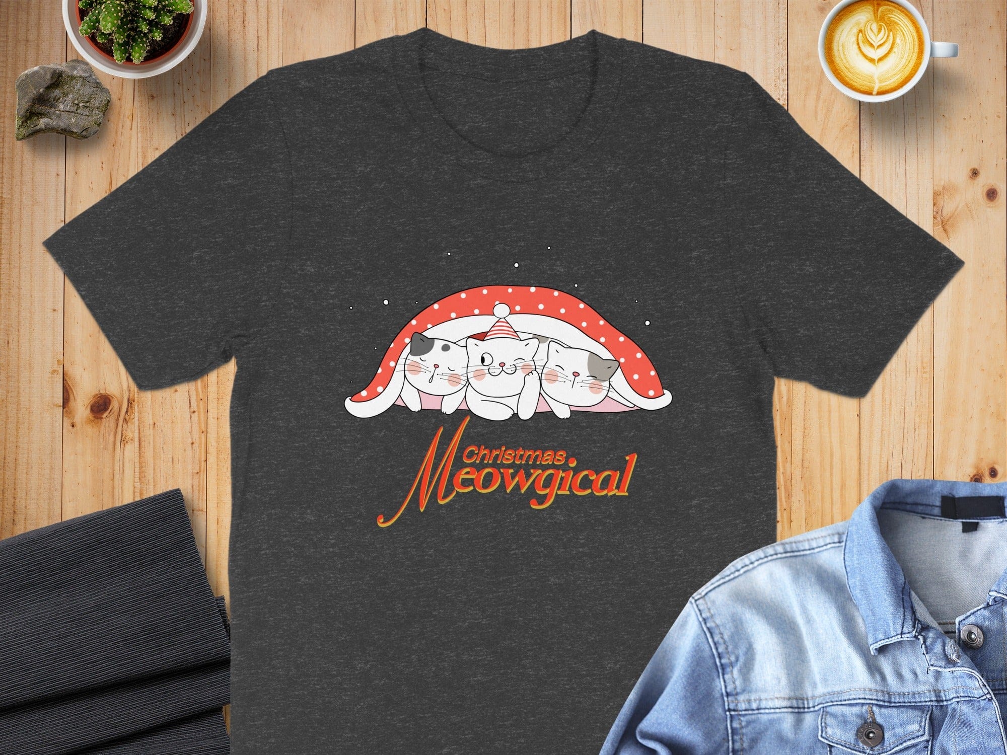 Christmas Meowgical Cat Lover Unisex T-Shirt