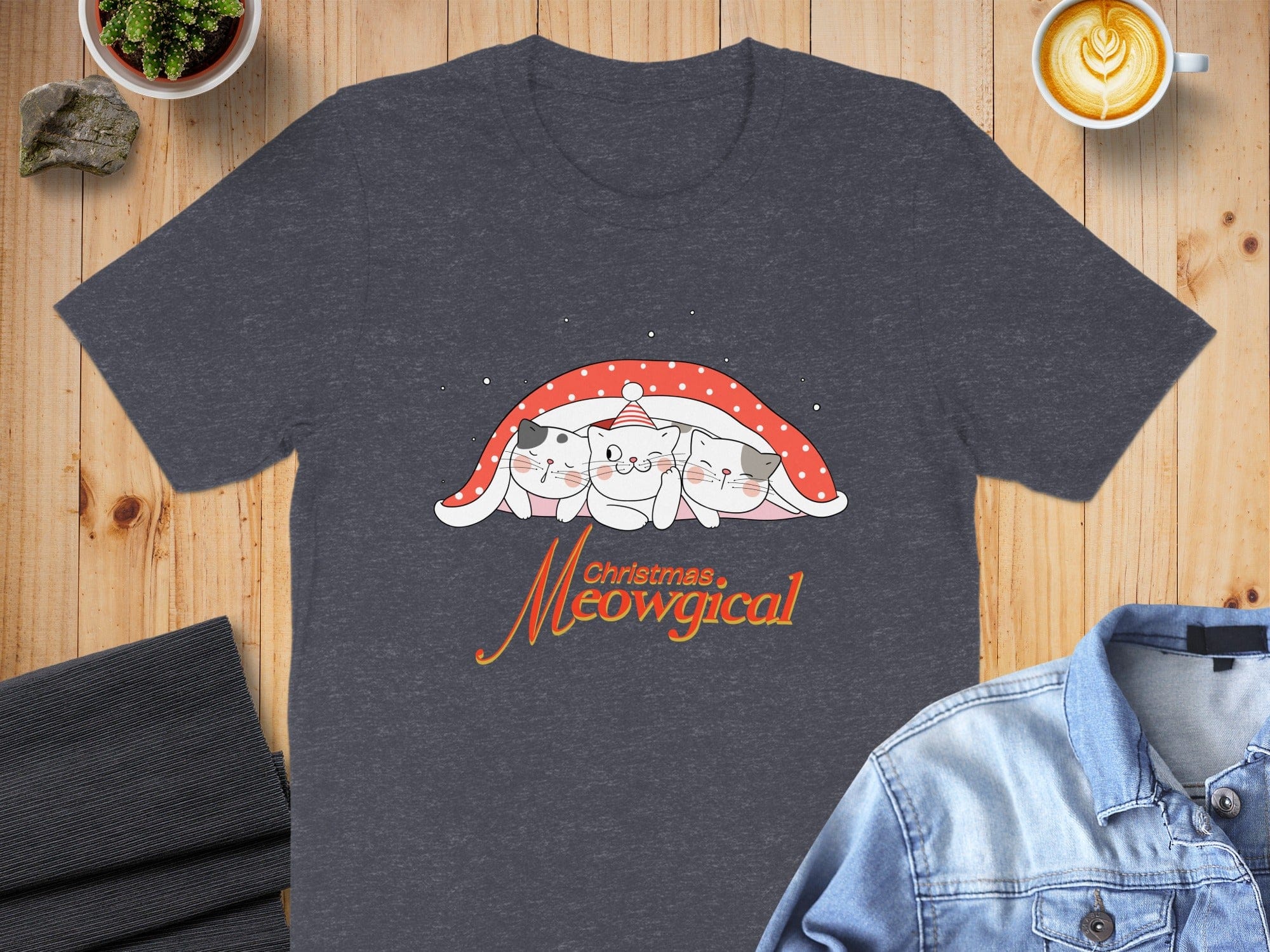 Christmas Meowgical Cute Cats Holiday T-shirt