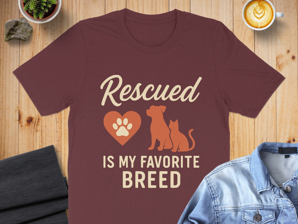 Rescued Is My Favorite Breed Graphic Tee