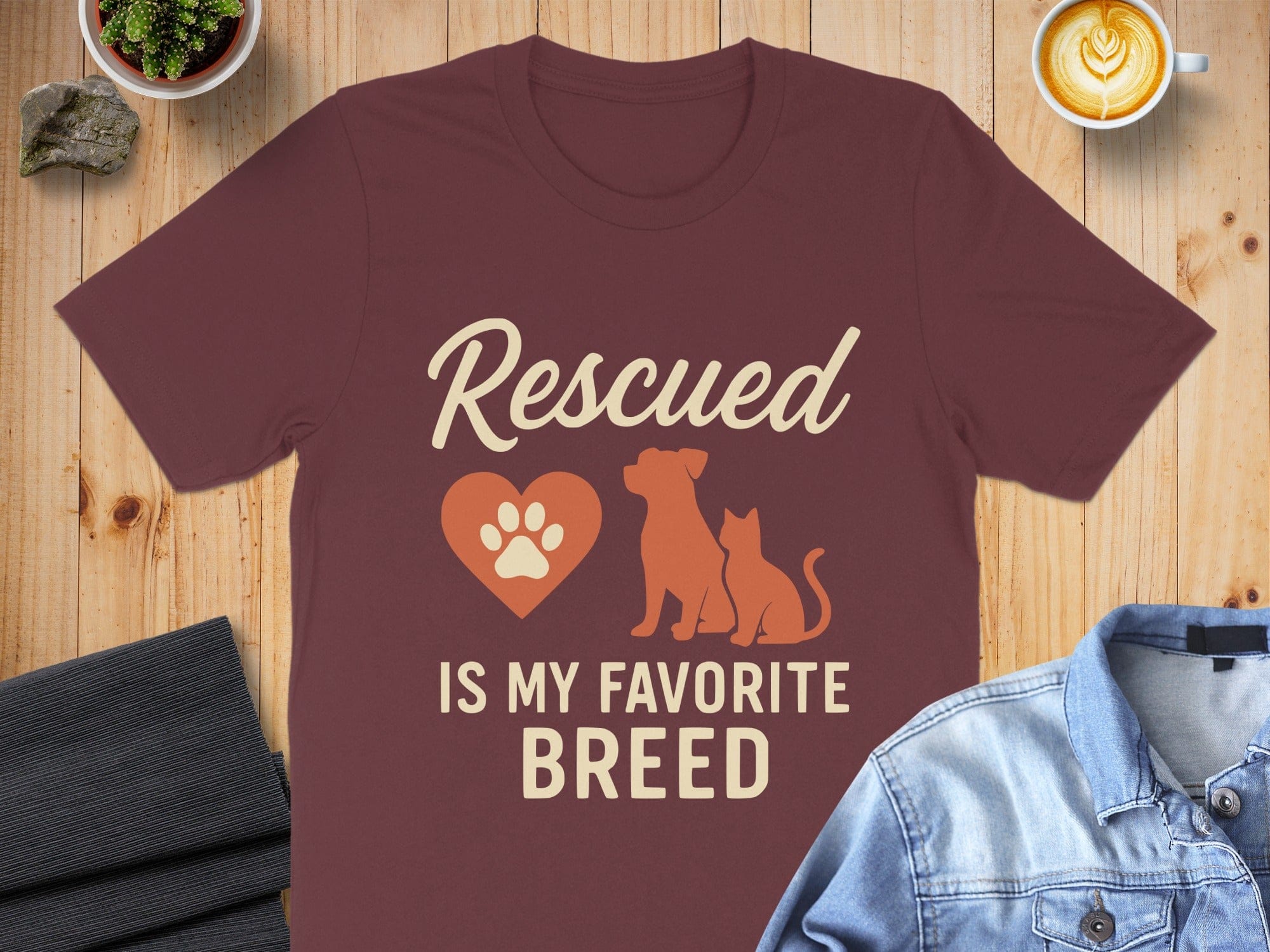 Rescued Is My Favorite Breed Graphic Tee