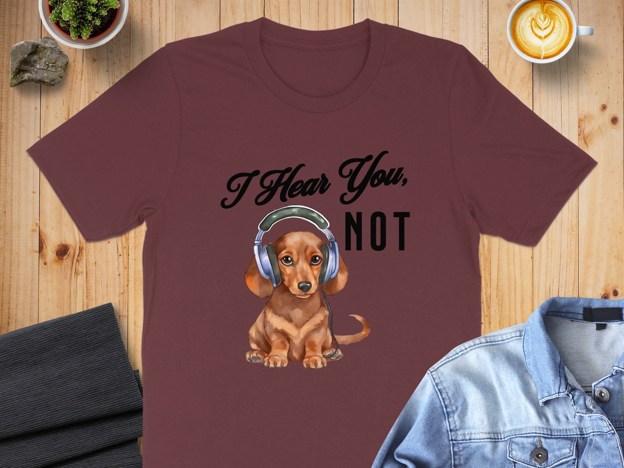 I Hear You Not Dog Wearing Headphones T-Shirt