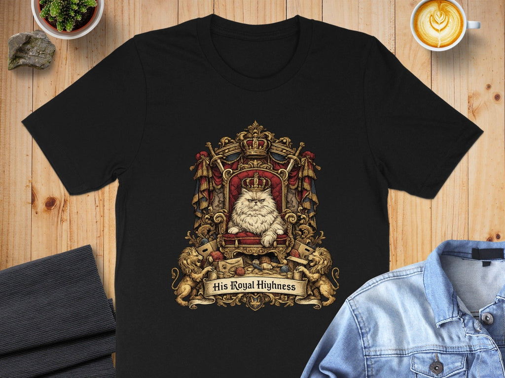 His Royal Highness Cat on Throne Graphic Tee product