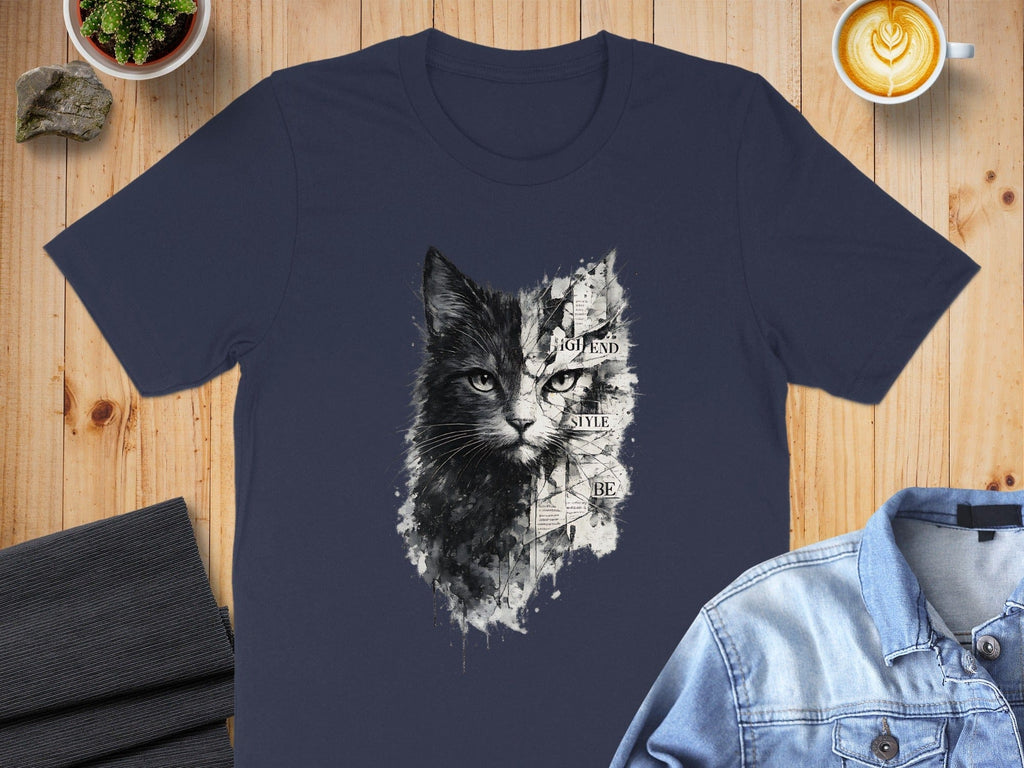 High End Style Be Cat Art Graphic T-Shirt